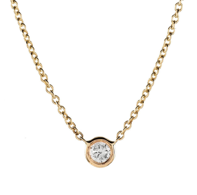 Ariana Rabbani Diamond Solitaire Necklace Yellow Gold | ShopSimon