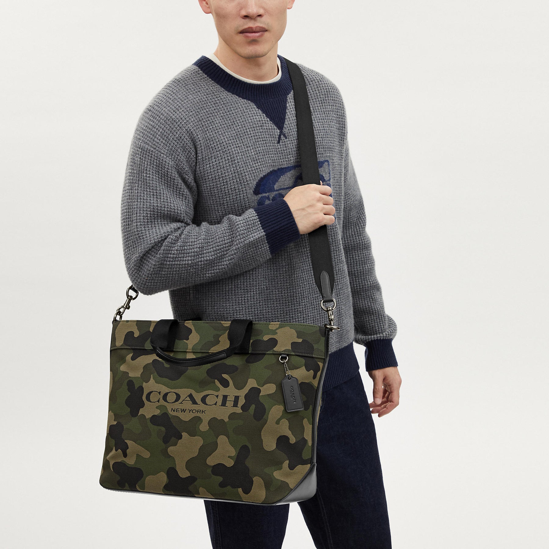 Camo coach tote sale