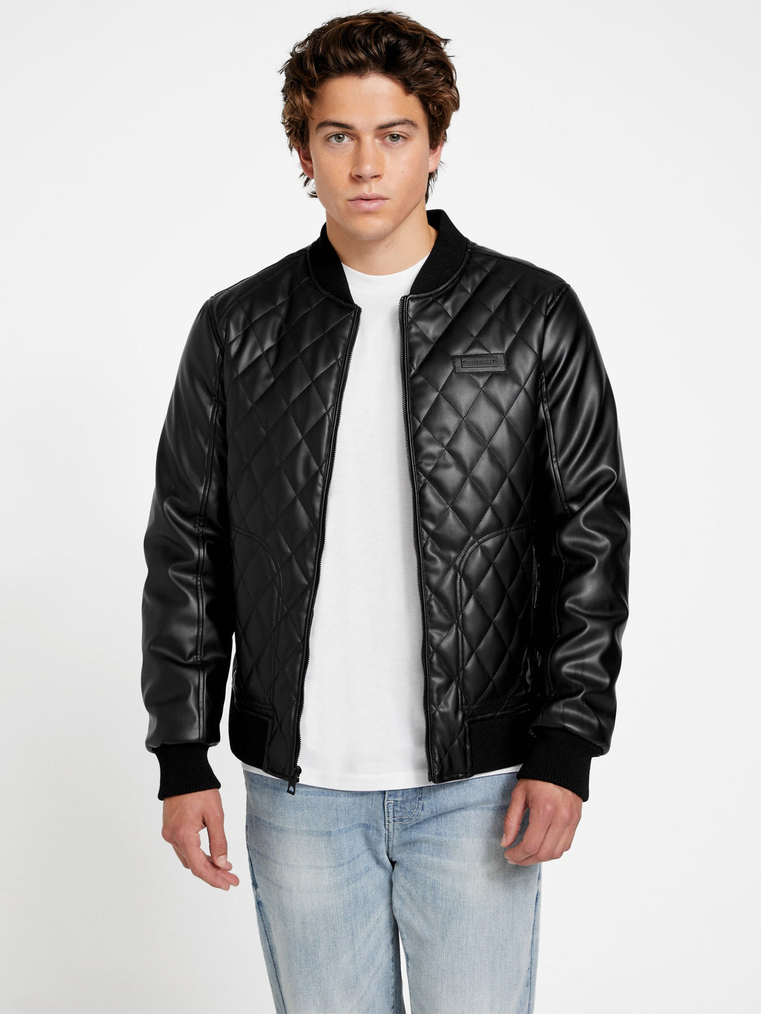 Guess Factory Zeter Quilted Moto Jacket | ShopSimon