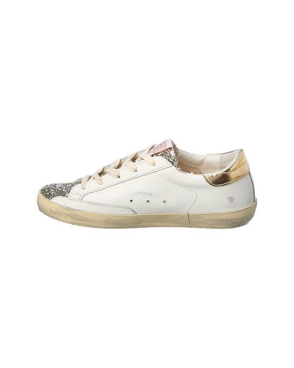 Golden Goose Superstar Glitter & Leather Sneaker