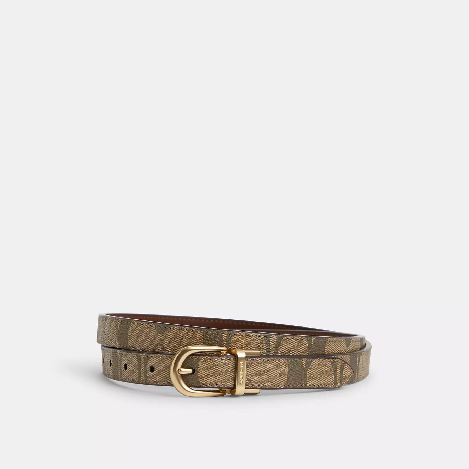 Gold buckle on coach-printed belt buckle Vintage Coach Belt - Etsy main image 4