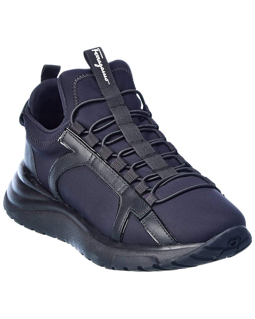 Ferragamo Salvatore Shiro Neoprene & Leather Sneaker | ShopSimon